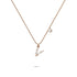 Solid 925 Sterling Silver Initial Crystal Personalised Alphabet Letter Necklace Rose Gold Filled